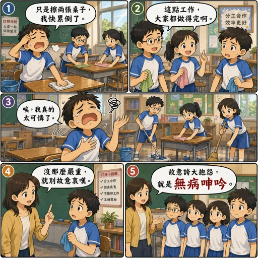 無病呻吟成語漫畫縮圖
