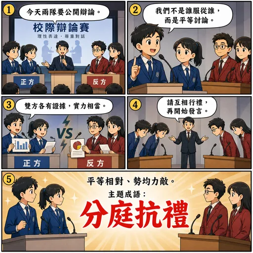 分庭抗禮成語漫畫縮圖