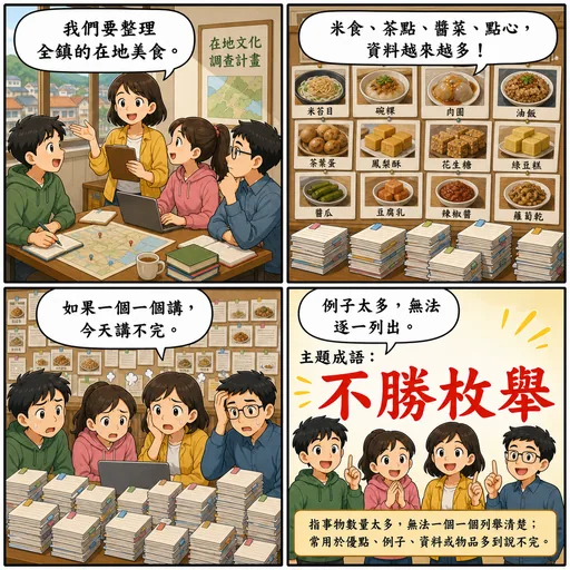 不勝枚舉成語漫畫縮圖