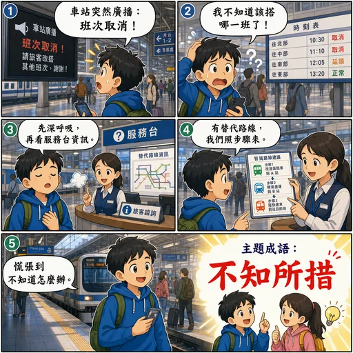 不知所措成語漫畫縮圖