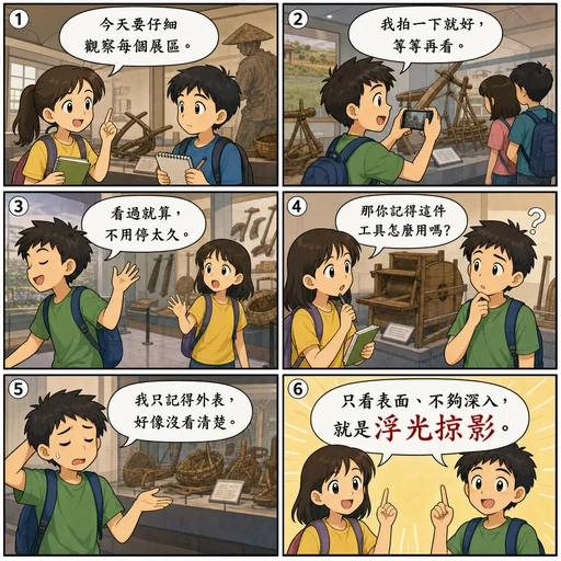 浮光掠影成語漫畫縮圖