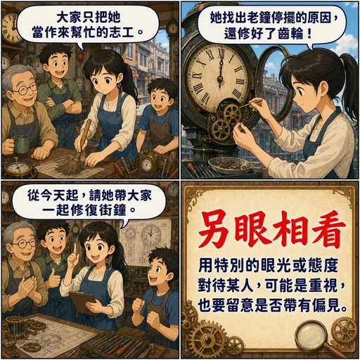 另眼相看成語漫畫縮圖
