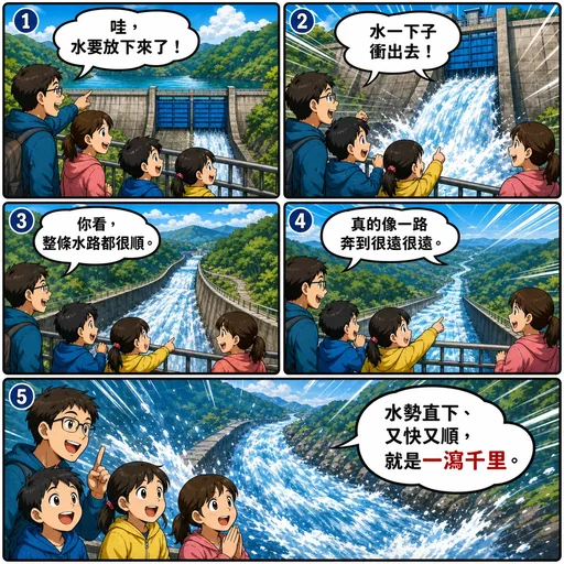 一瀉千里成語漫畫縮圖
