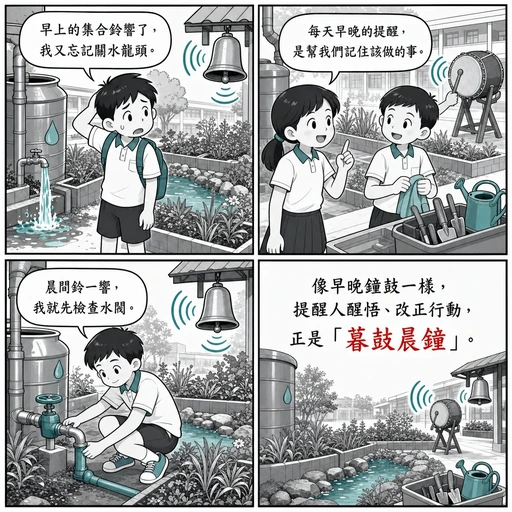 暮鼓晨鐘成語漫畫縮圖