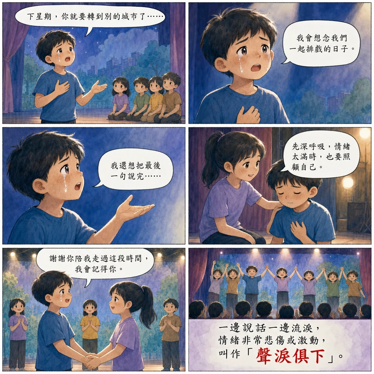 聲淚俱下的 AI 生成成語漫畫