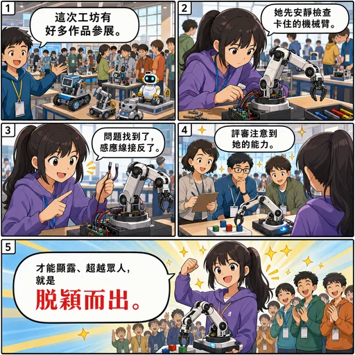 脫穎而出成語漫畫縮圖
