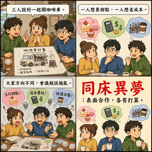 同床異夢成語漫畫縮圖