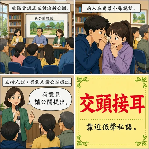 交頭接耳成語漫畫縮圖