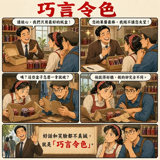 巧言令色成語漫畫縮圖