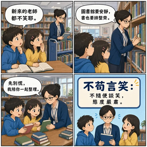 不苟言笑成語漫畫縮圖