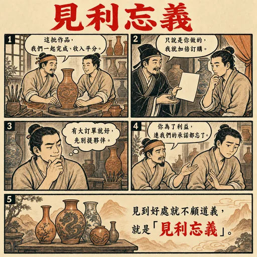 見利忘義成語漫畫縮圖