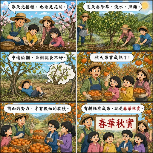 春華秋實成語漫畫縮圖