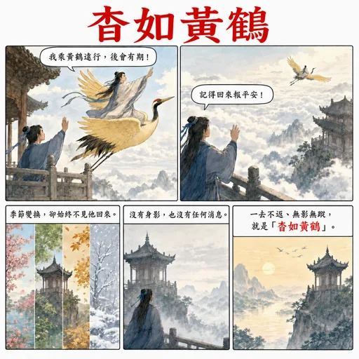 杳如黃鶴成語漫畫縮圖