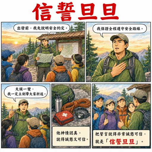 信誓旦旦成語漫畫縮圖