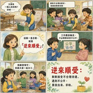 逆來順受成語漫畫縮圖