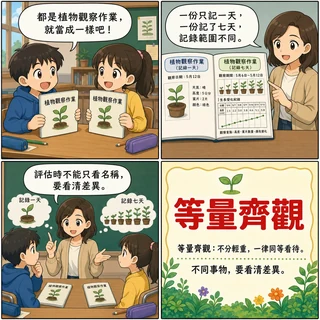 等量齊觀成語漫畫縮圖