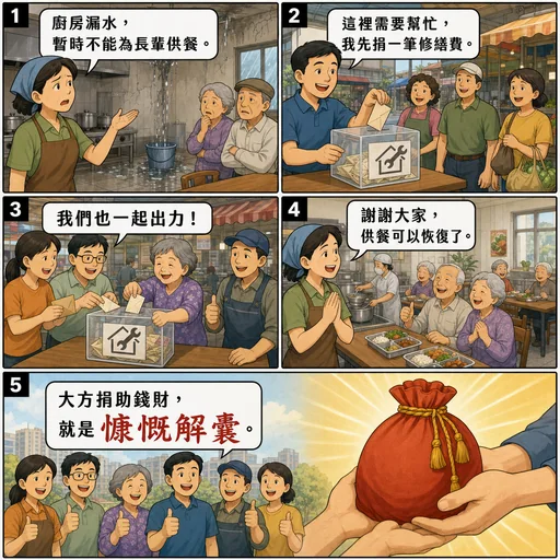 慷慨解囊成語漫畫縮圖