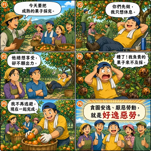 好逸惡勞成語漫畫縮圖