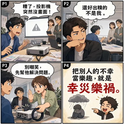 幸災樂禍成語漫畫縮圖