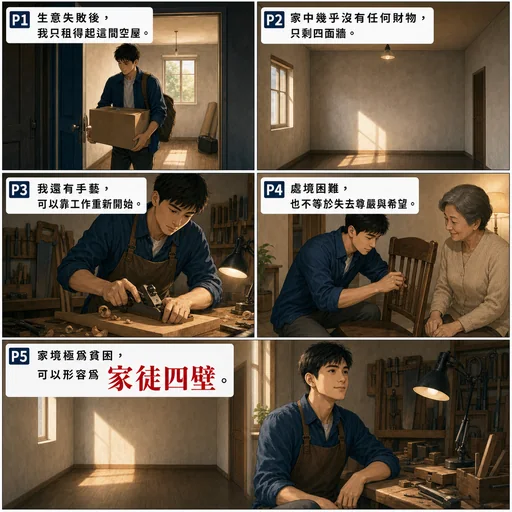 家徒四壁成語漫畫縮圖