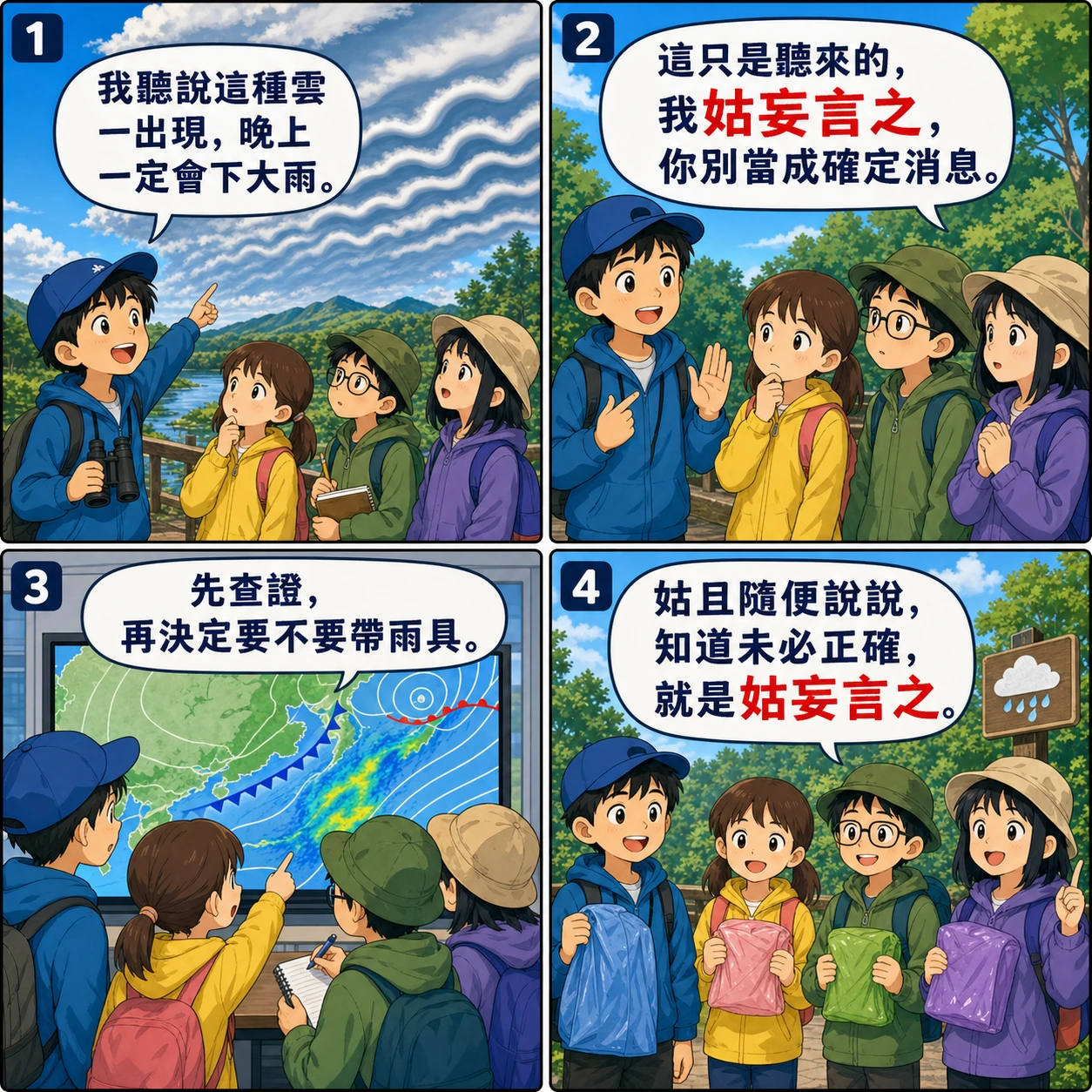 姑妄言之的 AI 生成成語漫畫