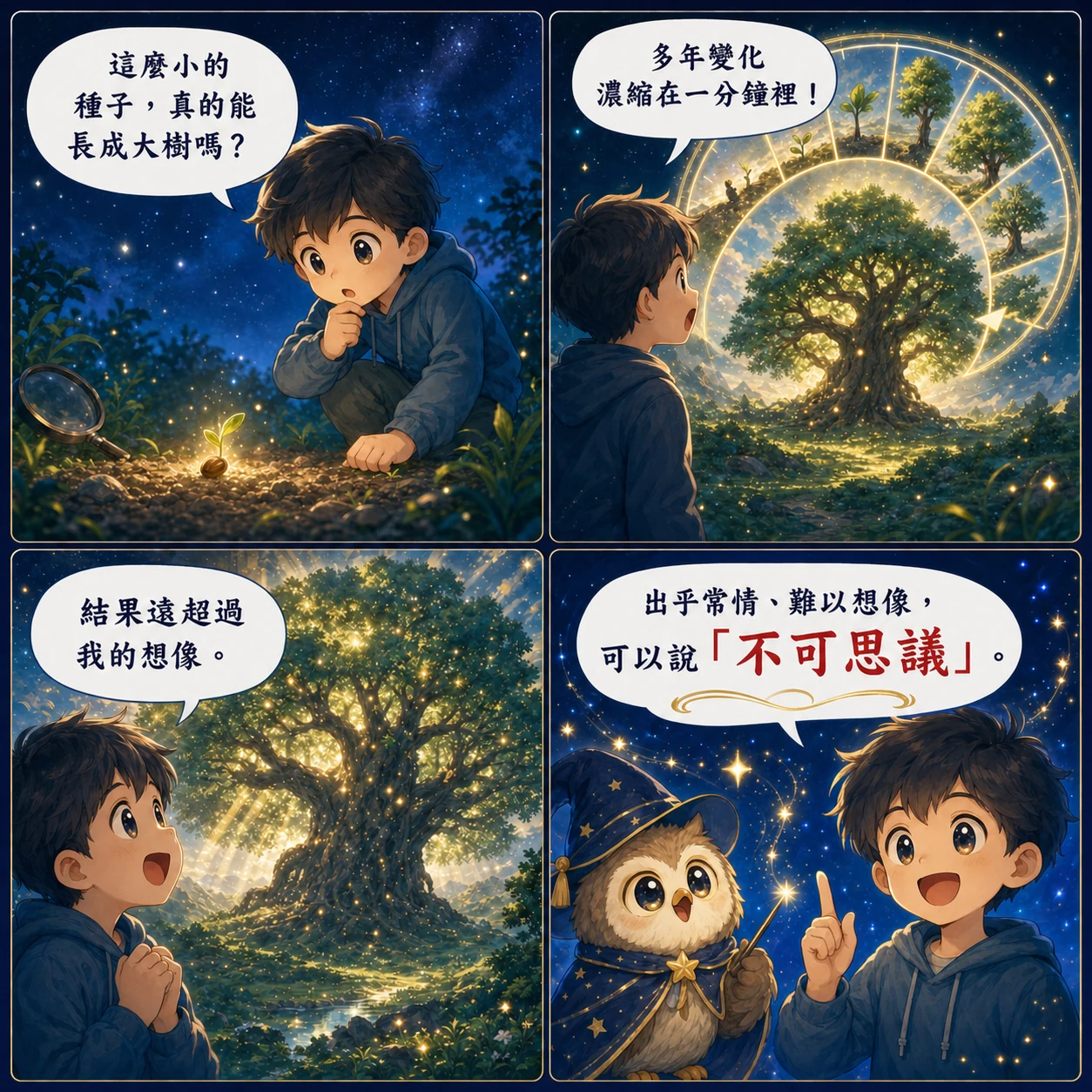 不可思議的 AI 生成成語漫畫