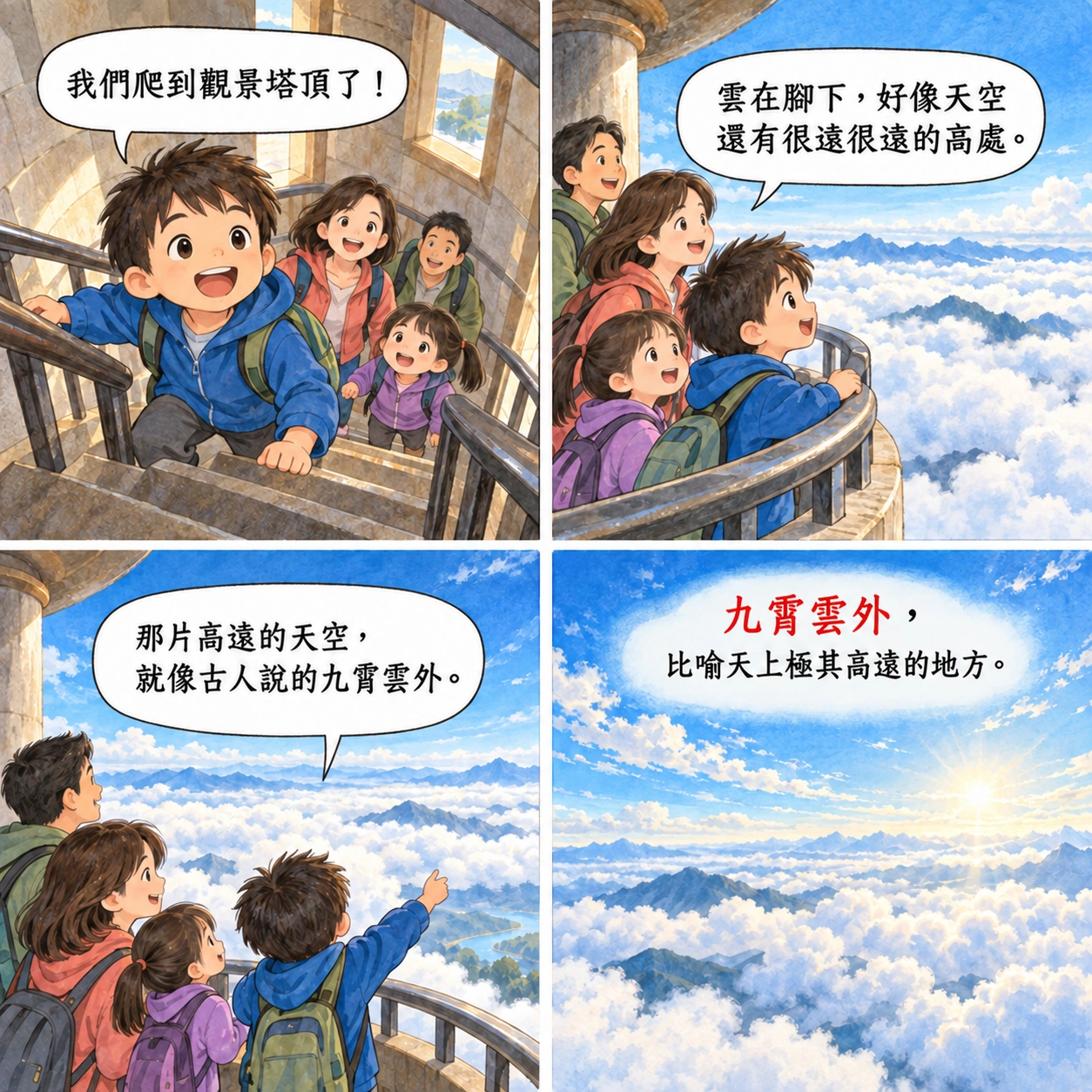 九霄雲外的 AI 生成成語漫畫