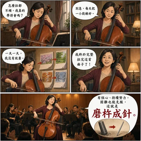磨杵成針成語漫畫縮圖