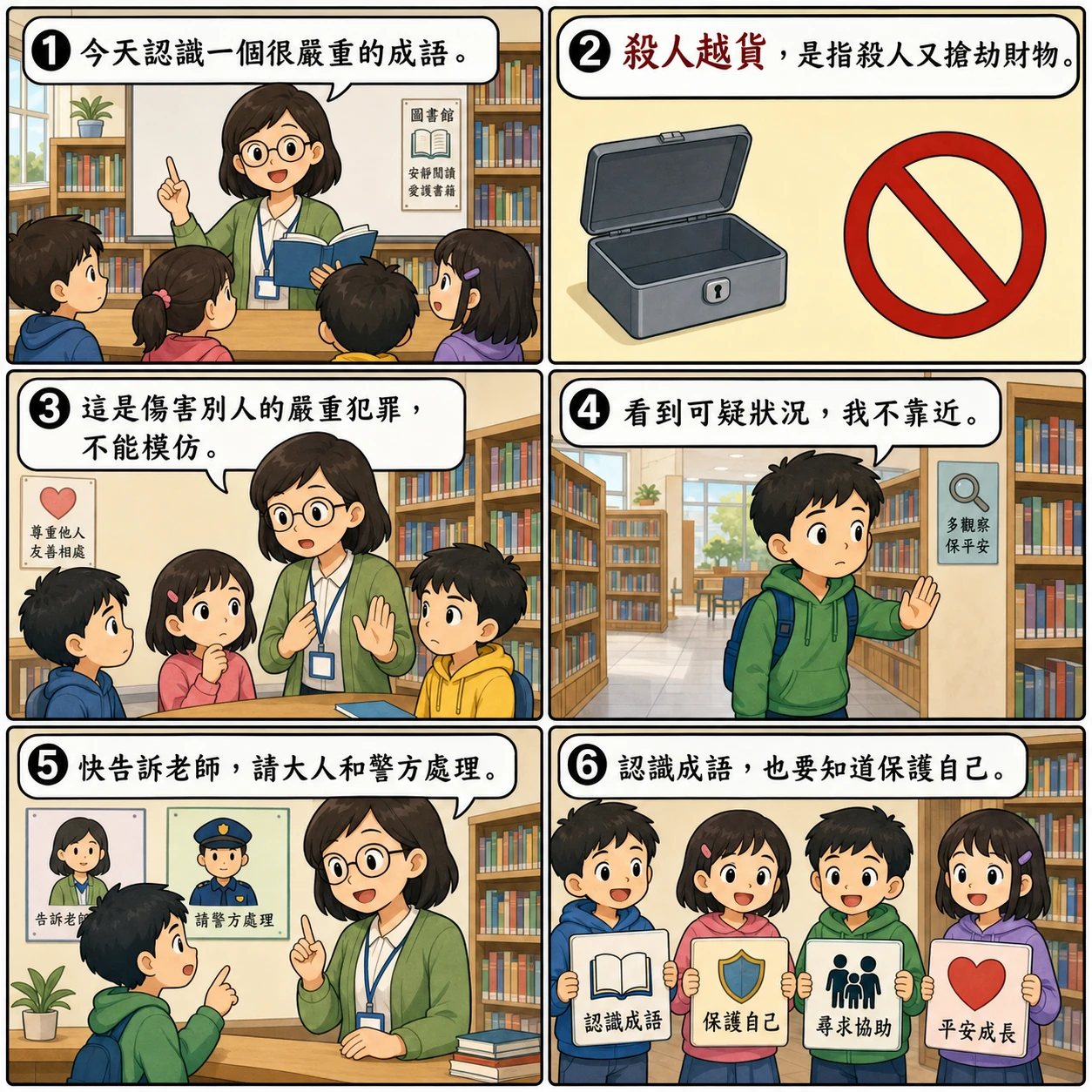殺人越貨的 AI 生成成語漫畫