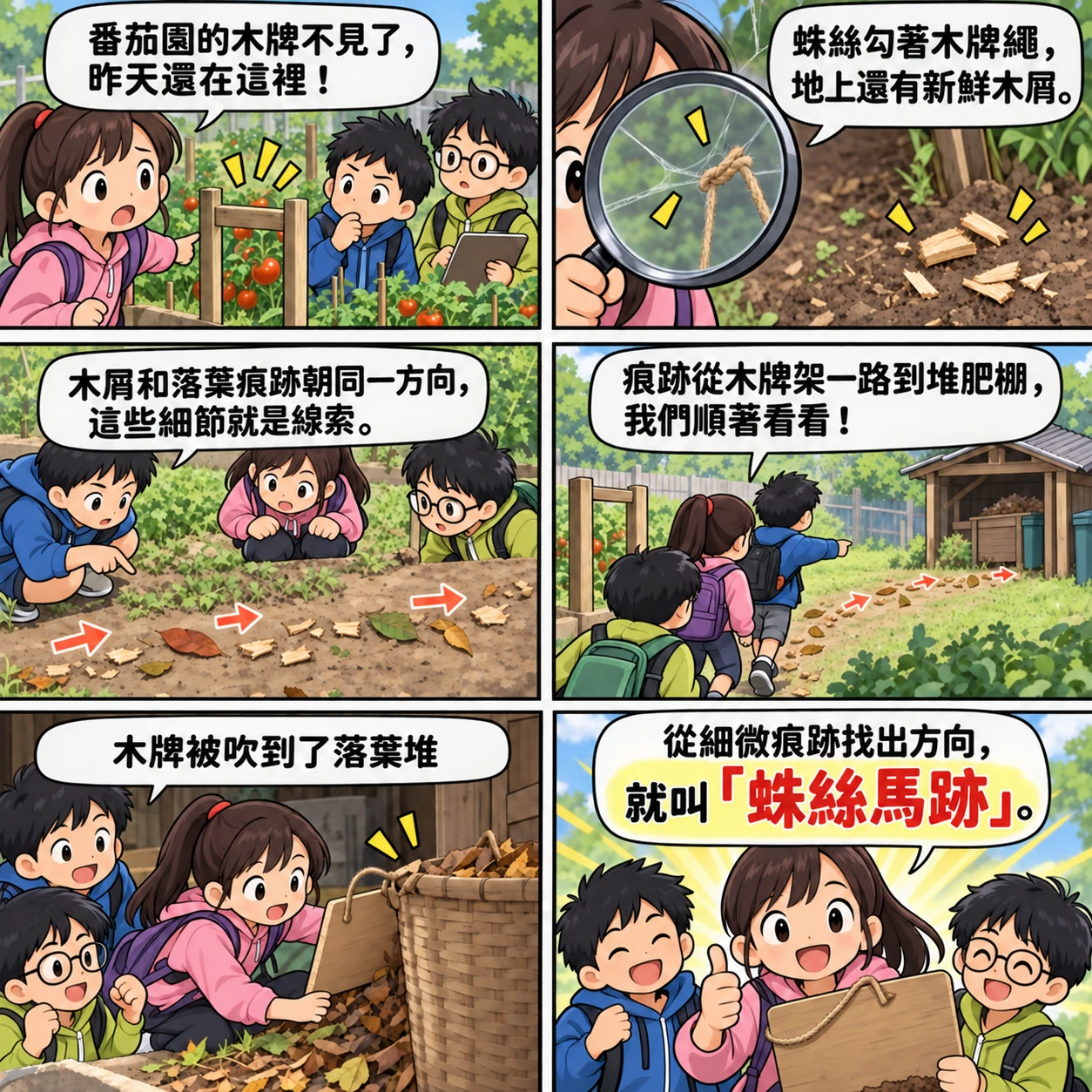 蛛絲馬跡的 AI 生成成語漫畫