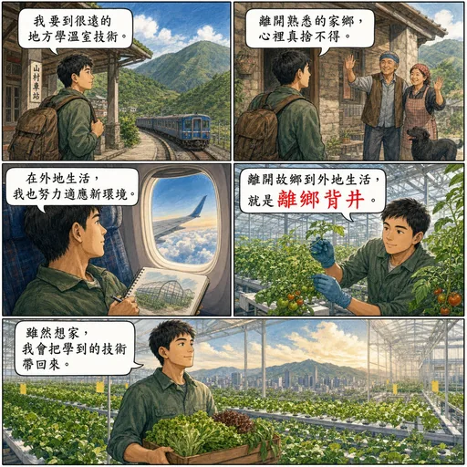 離鄉背井成語漫畫縮圖