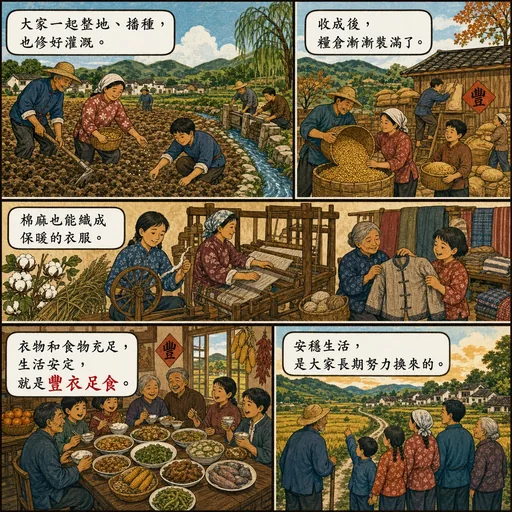 豐衣足食成語漫畫縮圖