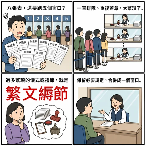 繁文縟節成語漫畫縮圖