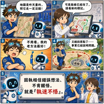 執迷不悟成語漫畫縮圖