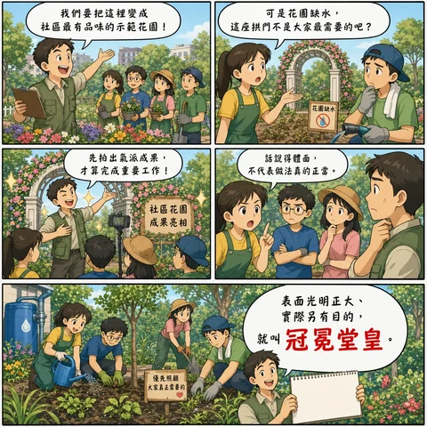 冠冕堂皇成語漫畫縮圖