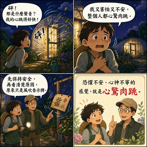 心驚肉跳成語漫畫縮圖