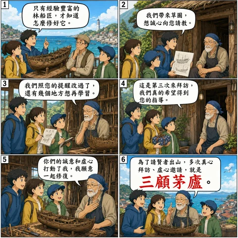 三顧茅廬成語漫畫縮圖