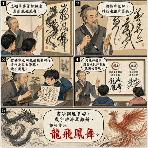 龍飛鳳舞成語漫畫縮圖