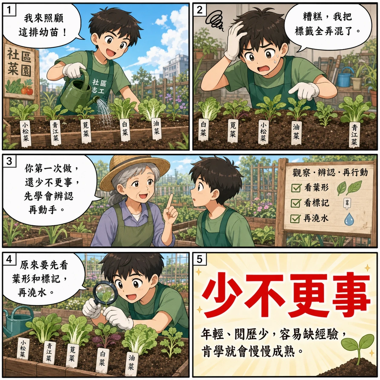 少不更事的 AI 生成成語漫畫