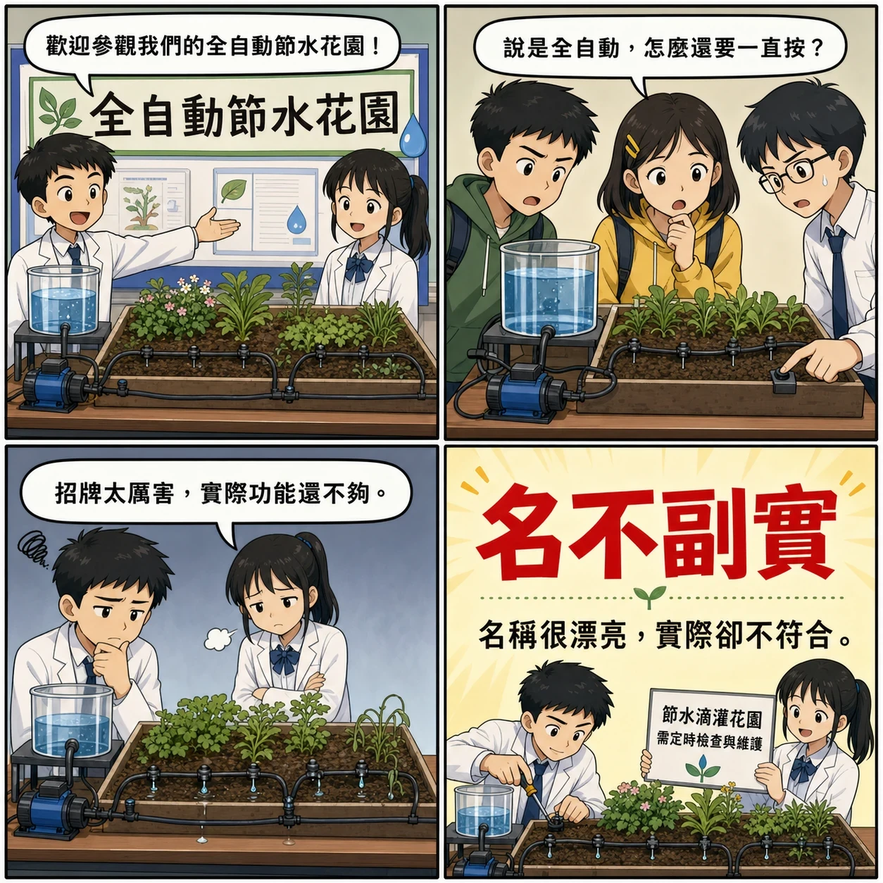 名不副實的 AI 生成成語漫畫