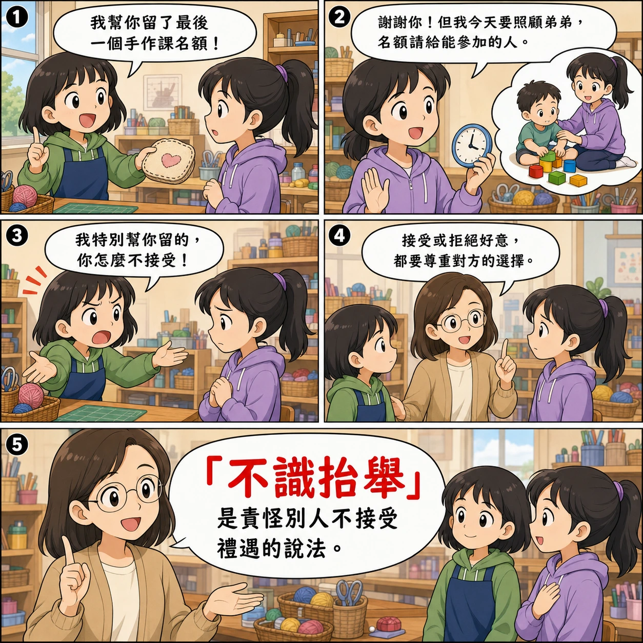 不識抬舉的 AI 生成成語漫畫