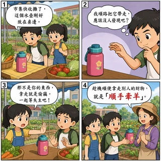 順手牽羊成語漫畫縮圖