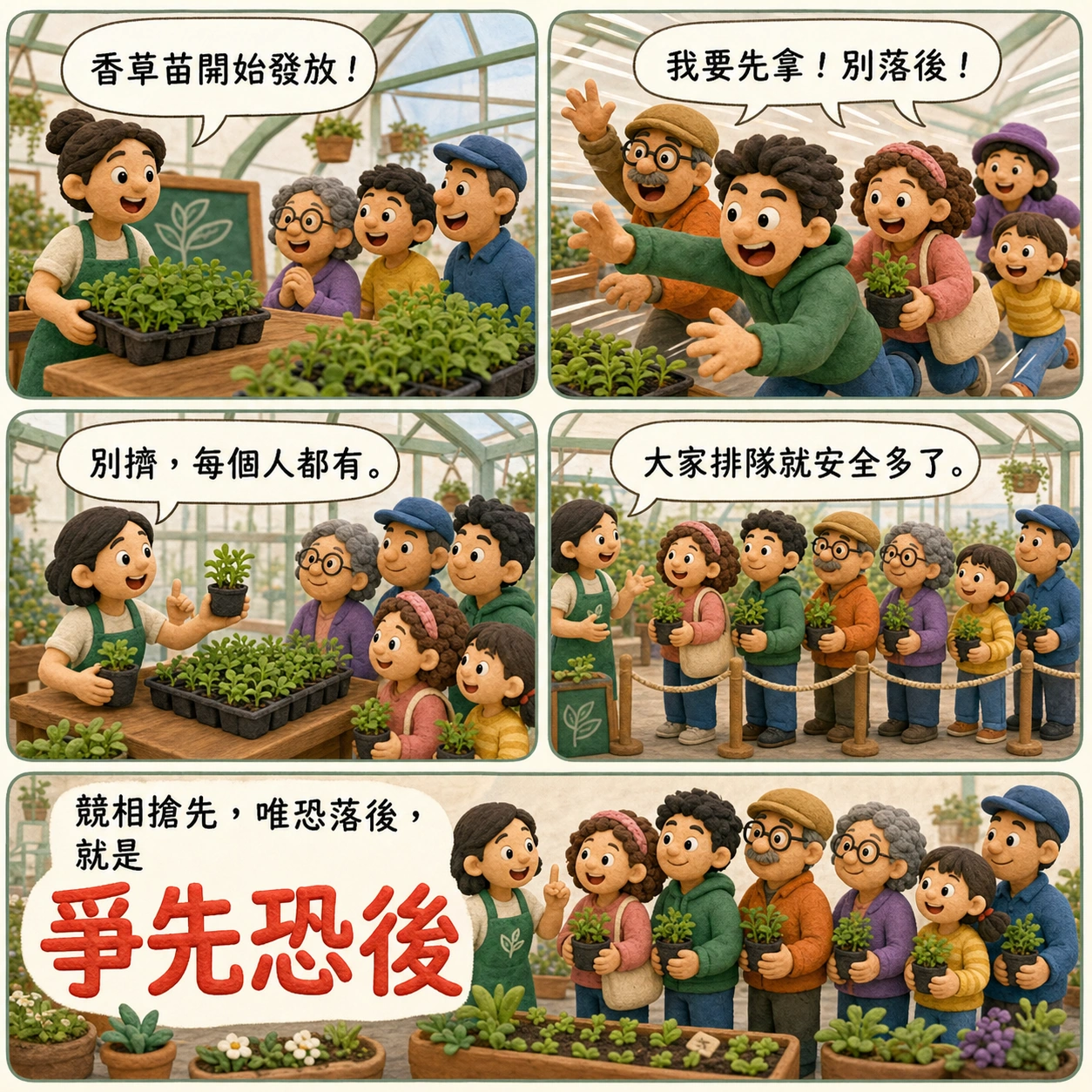 爭先恐後的 AI 生成成語漫畫