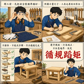 循規蹈矩成語漫畫縮圖