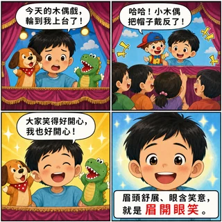 眉開眼笑成語漫畫縮圖