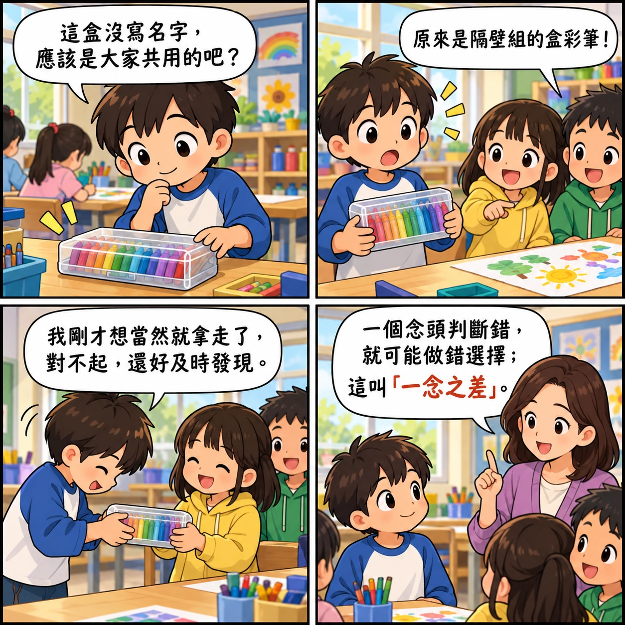 一念之差的 AI 生成成語漫畫