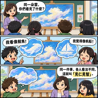 見仁見智成語漫畫縮圖
