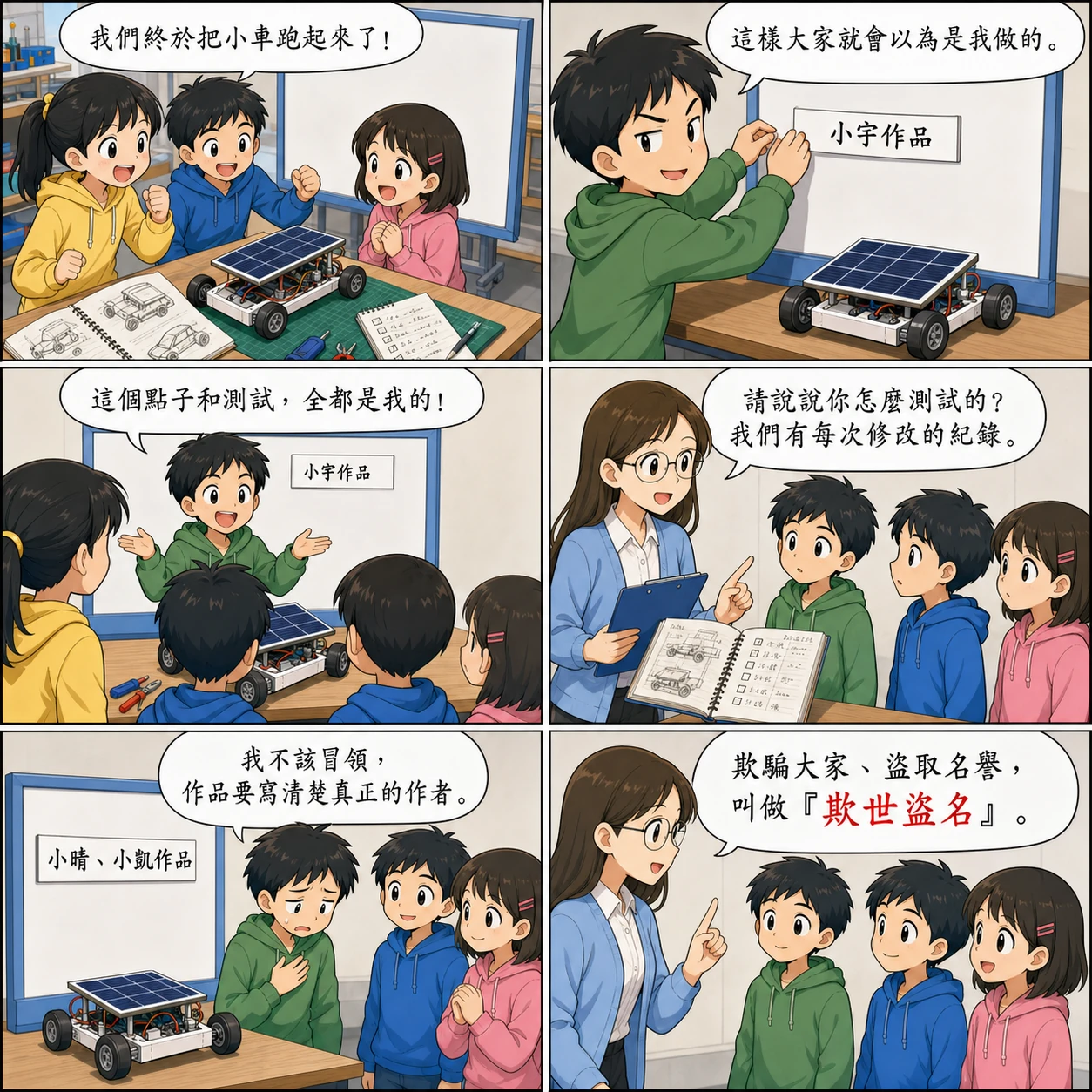 欺世盜名的 AI 生成成語漫畫