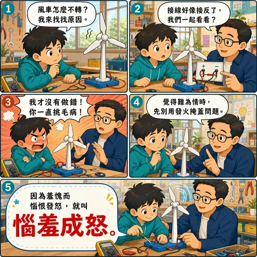 惱羞成怒成語漫畫縮圖