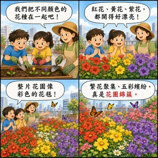 花團錦簇成語漫畫縮圖